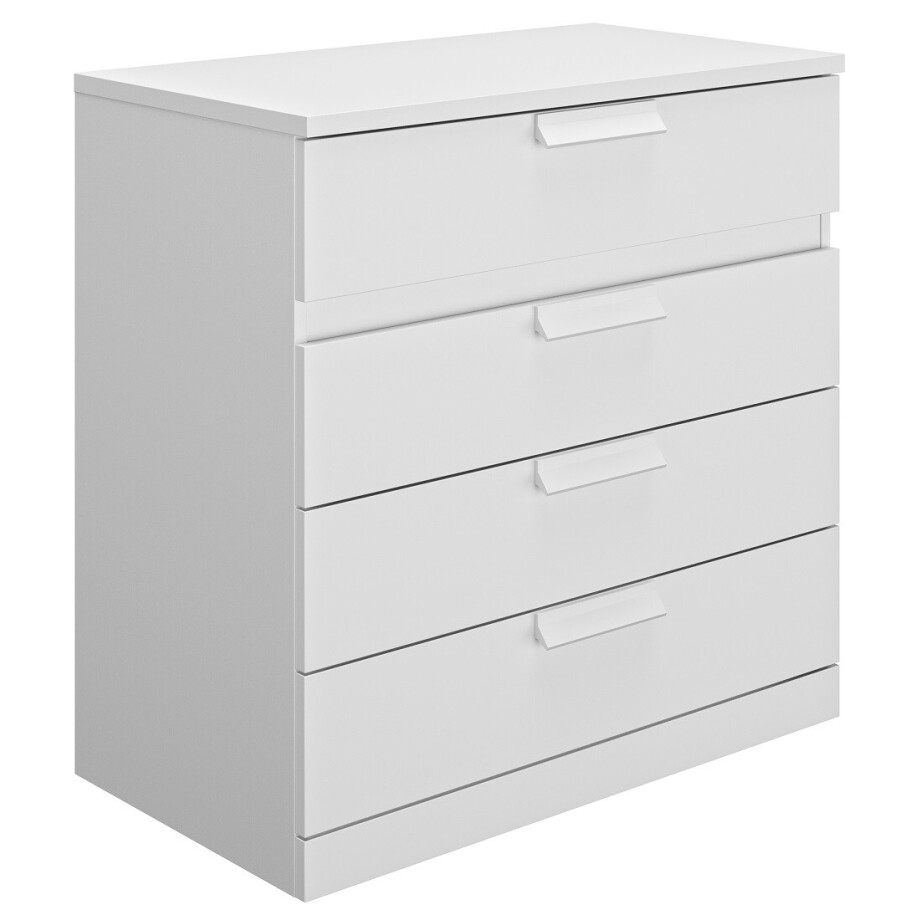 Commode Cyrus 81 cm hoog in wit Commode Cyrus 81 cm hoog in wit afbeelding 1
