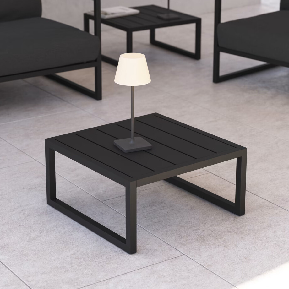Kave Home Outdoor Bijzettafel 'Comova' 60 x 60cm, kleur Donkergrijs afbeelding 1