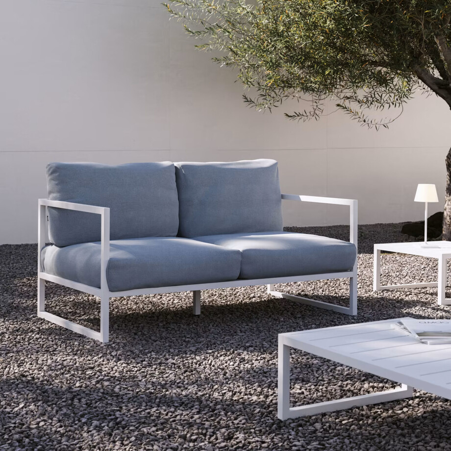 Kave Home 2-zits Tuinbank 'Comova' 150cm, kleur Blauw afbeelding 1