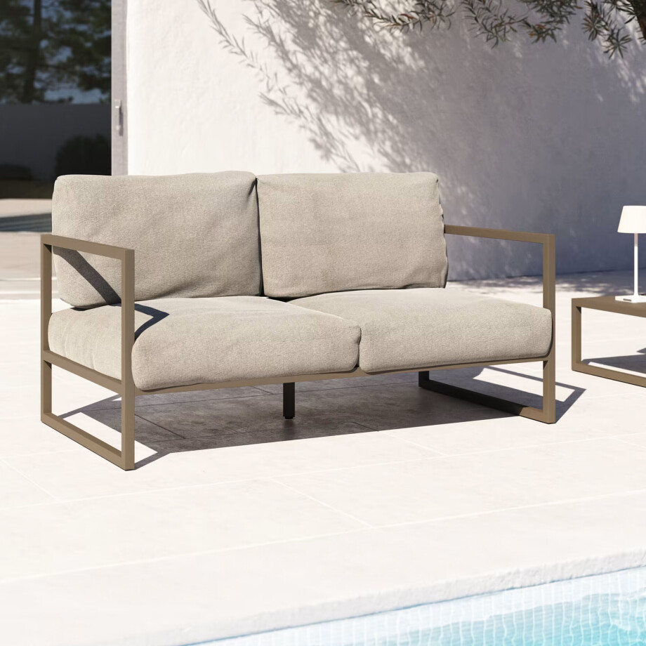 Kave Home 2-zits Tuinbank 'Comova' 150cm, kleur Groen afbeelding 1