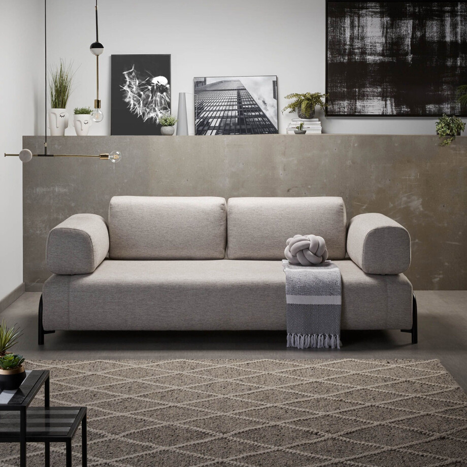 Kave Home 3-zits Bank 'Compo', kleur Beige Kave Home 3-zits Bank 'Compo', kleur Beige afbeelding 1