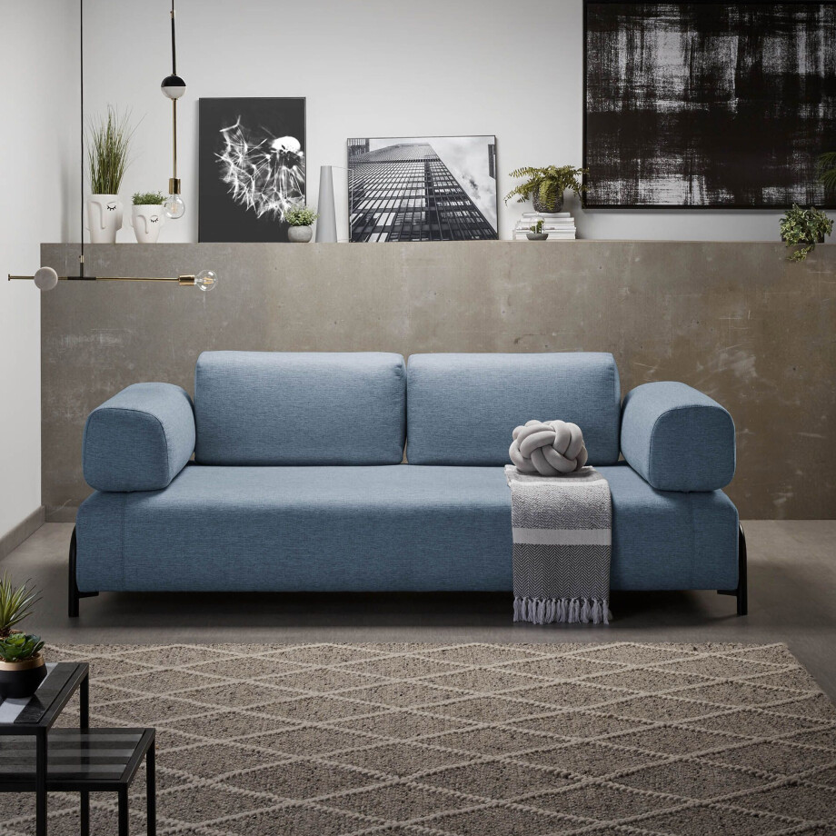 Kave Home 3-zits Bank 'Compo', kleur Blauw afbeelding 1