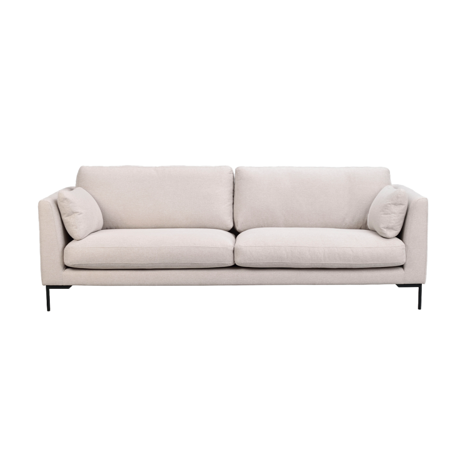 Corwin gestoffeerde 3 zitsbank beige - 238 cm afbeelding 1