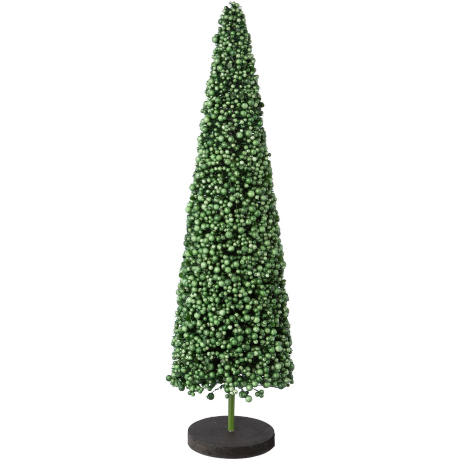 Creativ deco Deco-boom Kerst versiering op hoogwaardige houten basis, met parels versierd, hoogte 50 cm (1 stuk) afbeelding 1