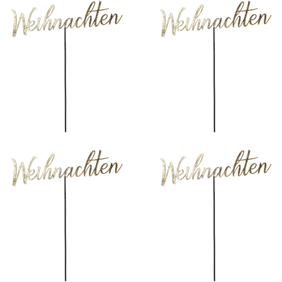 Creativ deco Decoratief opschrift Kerst versiering (4 stuks) afbeelding 1