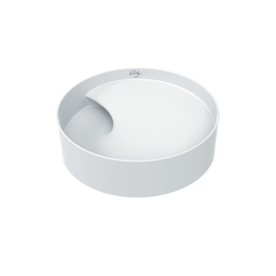 Creavit Ruby waskom - 40x40x11 - rond - opbouw - keramiek - wit glans RB141-00CB42E-0000 Creavit Ruby waskom - 40x40x11 - rond - opbouw - keramiek - wit glans RB141-00CB42E-0000 afbeelding 1