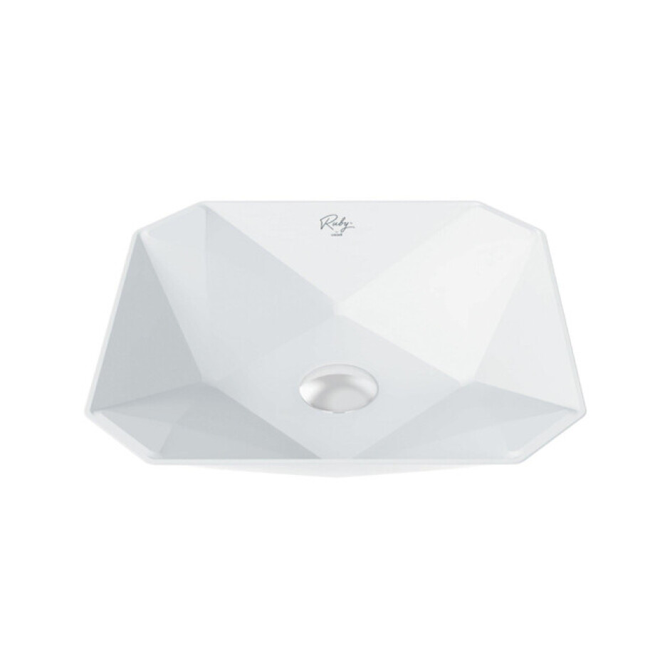 Creavit Ruby waskom - 40x40x8.5cm - opbouw - keramiek - wit glans RB040-00CB42E-0000 Creavit Ruby waskom - 40x40x8.5cm - opbouw - keramiek - wit glans RB040-00CB42E-0000 afbeelding 1