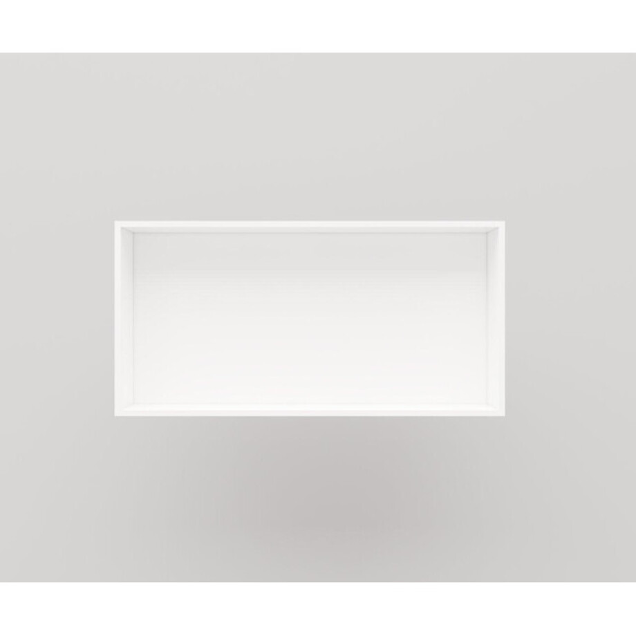 Crosstone by Arcqua Solid Alcove inbouwnis 60x30x10cm solid surface mat wit NIS111855 afbeelding 1