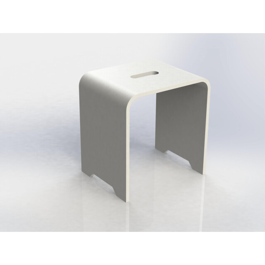Crosstone by Arcqua Solid seat design Stoel Solid Surface mat wit STO118414 afbeelding 1