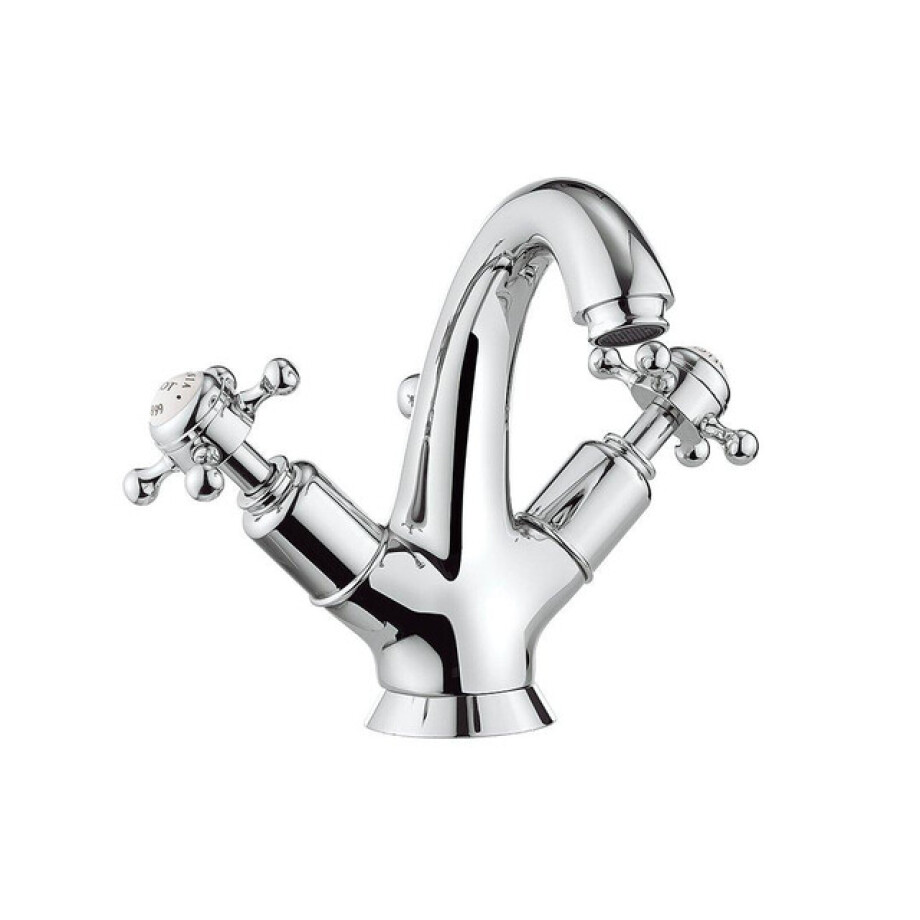 Crosswater Belgravia Wastafelkraan - kruisgreep - trekwaste - chroom BL112DPC Crosswater Belgravia Wastafelkraan - kruisgreep - trekwaste - chroom BL112DPC afbeelding 1