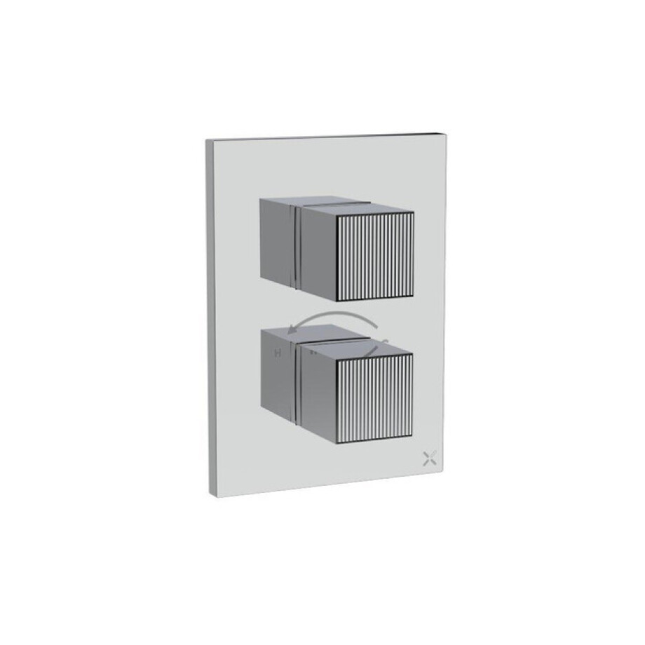 Crosswater Crossbox Limit douchekraan - thermostatisch - geschikt voor 1 functie - chroom LICB1000LBPC afbeelding 1