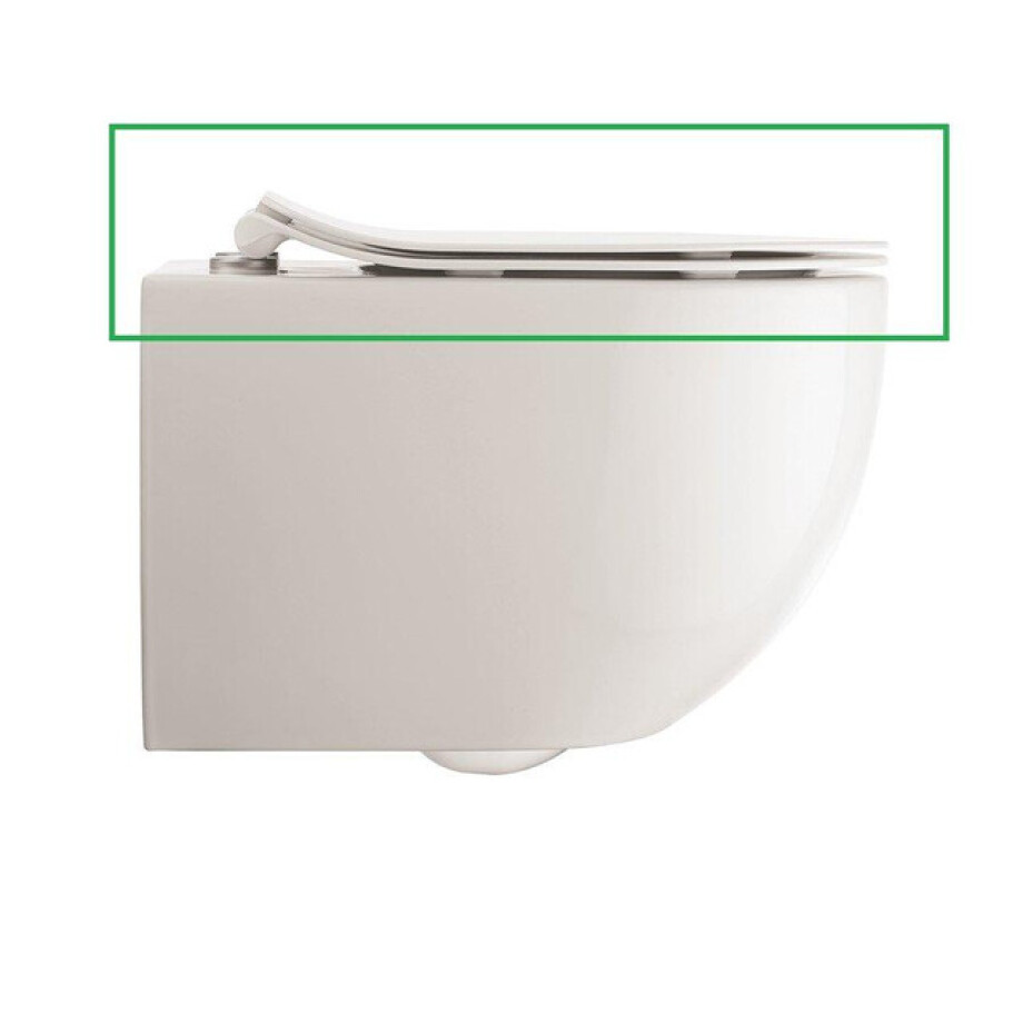 Crosswater Glide II Toiletbril - 52cm - softclose - quickrelease - mat wit GL6105WM afbeelding 1