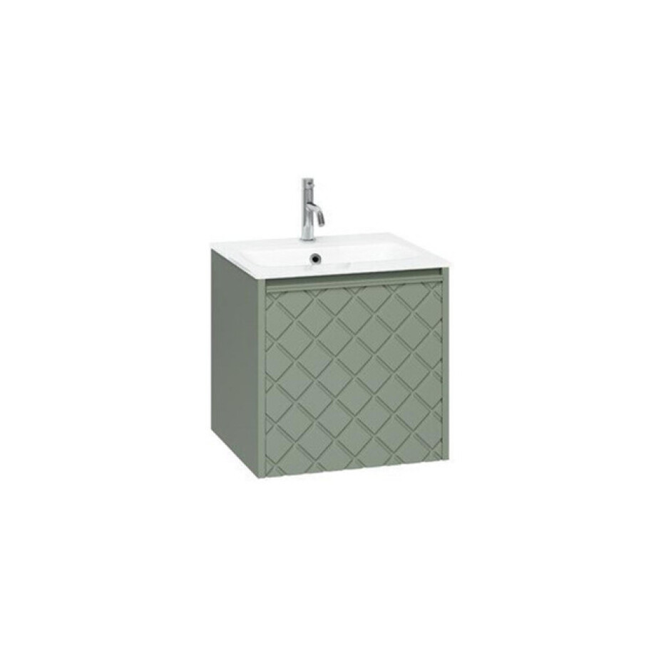 Crosswater Glide II Wastafel inbouw - kraangat - 60x45x1cm - glas - Ice White GL0611SIW Crosswater Glide II Wastafel inbouw - kraangat - 60x45x1cm - glas - Ice White GL0611SIW afbeelding 1