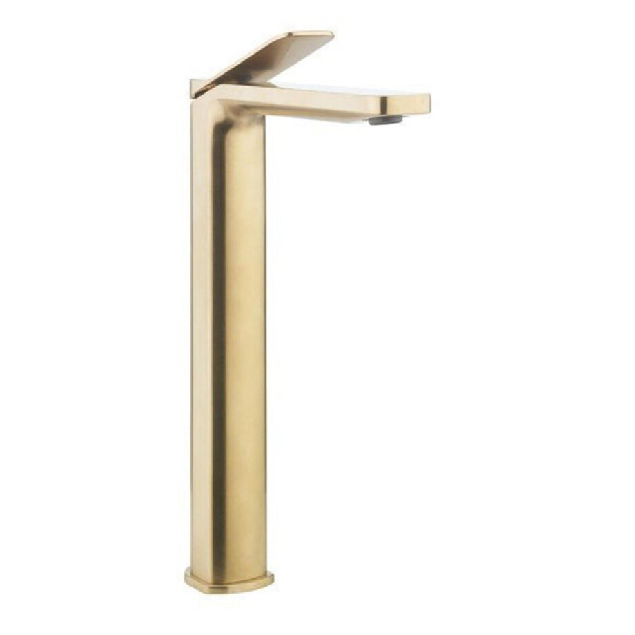 Crosswater Glide II Wastafelkraan opbouw - hoog - hendel - geborsteld messing GD112DNF afbeelding 1