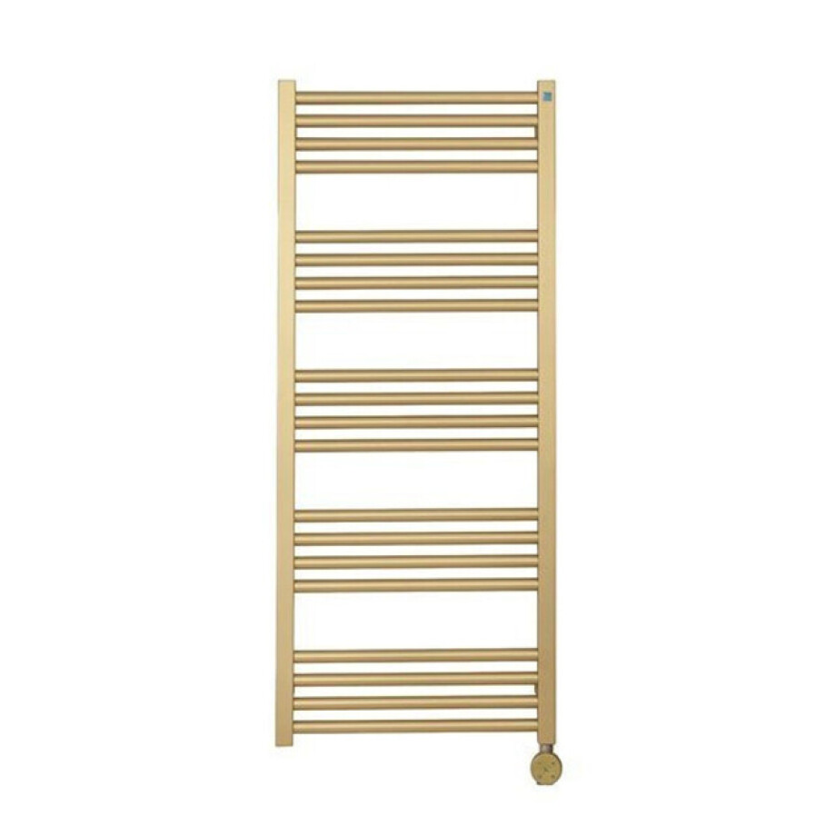 Crosswater MPRO Elektrische handdoekradiator - 115x50cm - 400 Watt - geborsteld messing (goud) MP48X1140FELEC Crosswater MPRO Elektrische handdoekradiator - 115x50cm - 400 Watt - geborsteld messing (goud) MP48X1140FELEC afbeelding 1