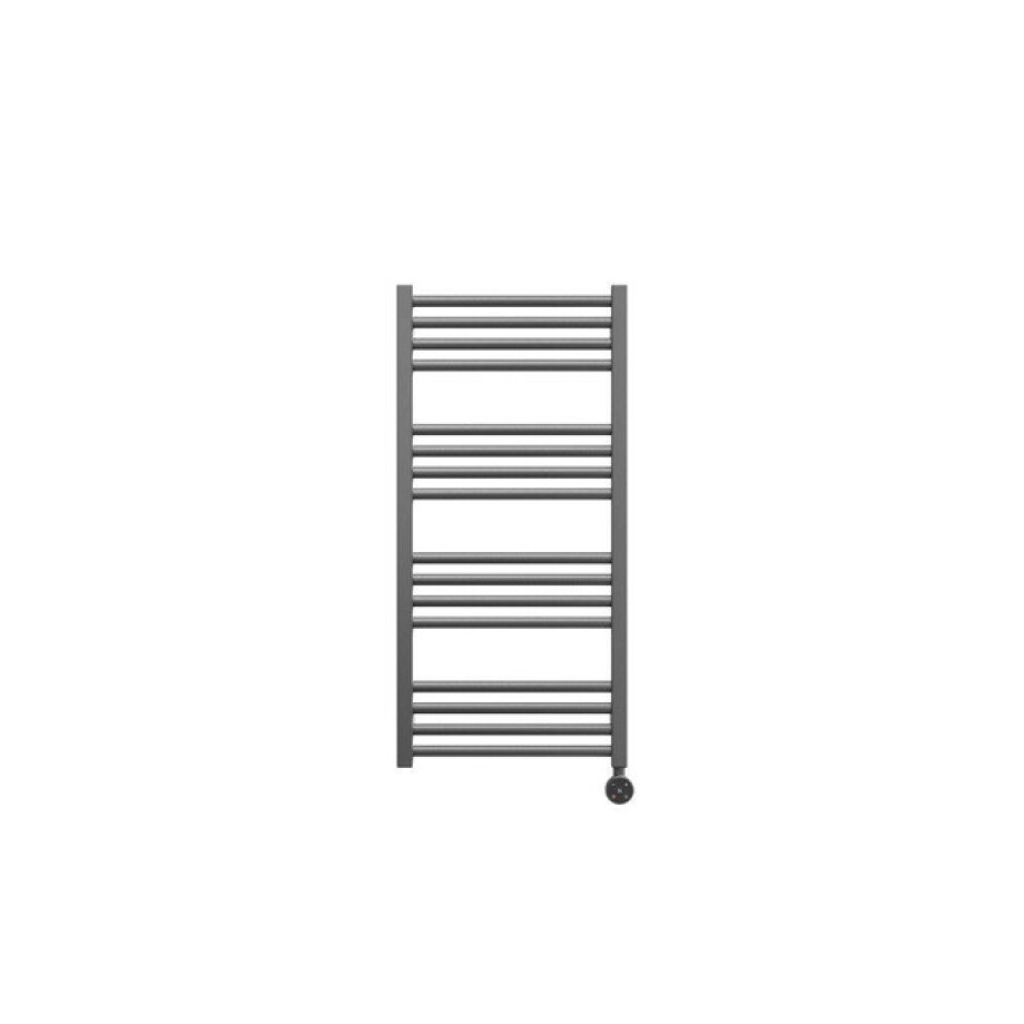 Crosswater MPRO Elektrische handdoekradiator - 90x43cm - 400 Watt - rechts - geborsteld slate (gunmetal) MP48X93TELEC afbeelding 1
