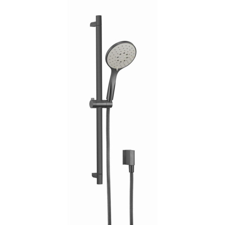 Crosswater MPRO Glijstangset - 70cm - handdouche rond 3 standen - geborsteld slate (gunmetal) MPROKITT afbeelding 1