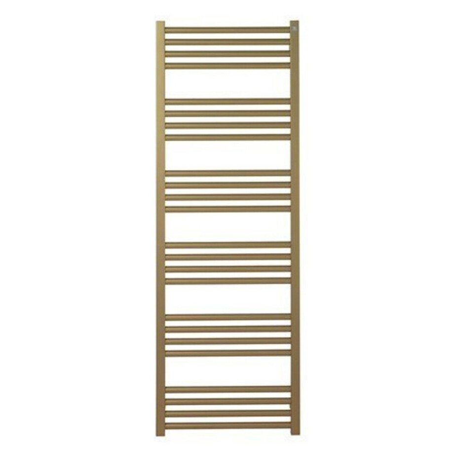 Crosswater MPRO handdoekradiator - 138x48cm - 568 watt - geborsteld messing (goud) MP48X13800F afbeelding 1