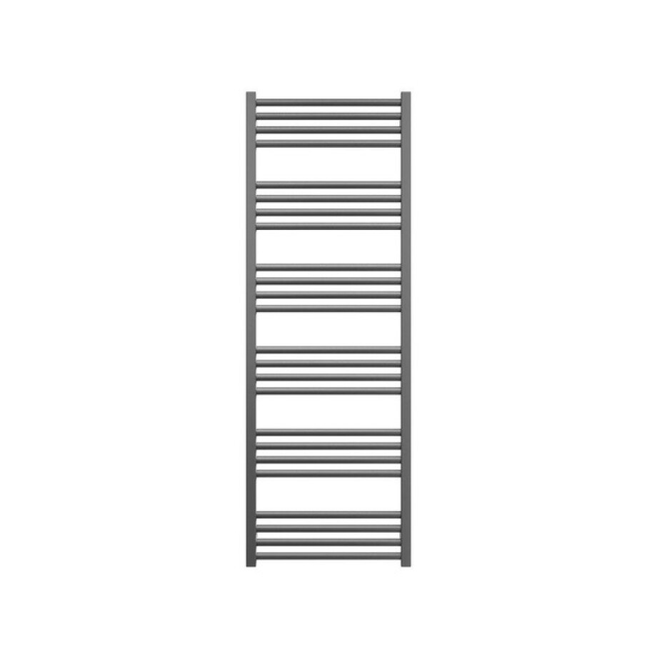 Crosswater MPRO handdoekradiator - 138x48cm - 568 watt - geborsteld slate (gunmetal) MP48X1380T afbeelding 1
