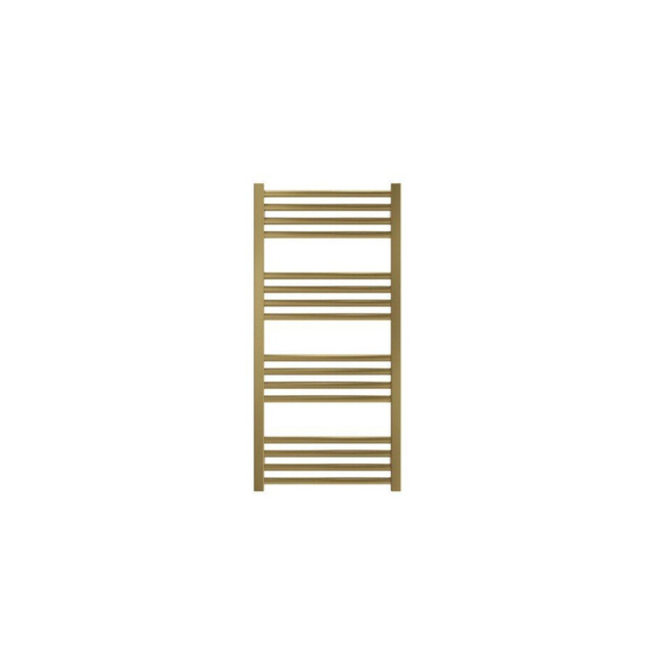 Crosswater MPRO handdoekradiator - 90x43cm - 342watt - geborsteld messing (goud) MP48X93F Crosswater MPRO handdoekradiator - 90x43cm - 342watt - geborsteld messing (goud) MP48X93F afbeelding 1