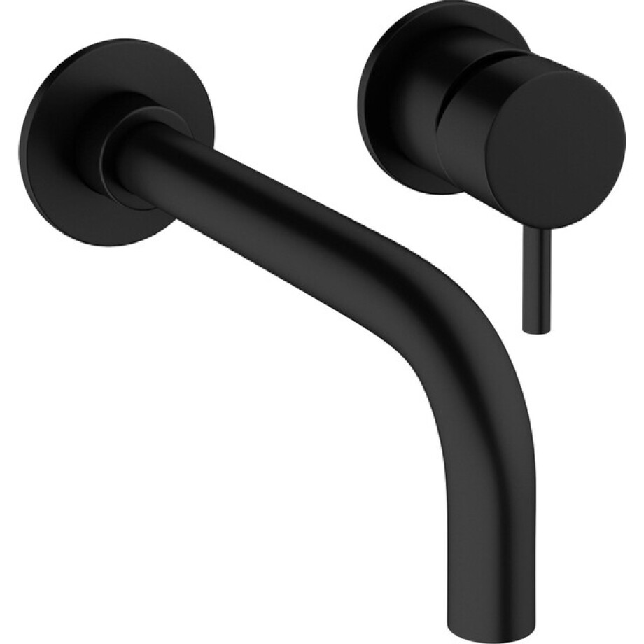 Crosswater MPRO inbouw wastafelkraan met inbouwdeel en 14cm en 22cm uitloop mat zwart 2x sw84108/sw209244 Crosswater MPRO inbouw wastafelkraan met inbouwdeel en 14cm en 22cm uitloop mat zwart 2x sw84108/sw209244 afbeelding 1