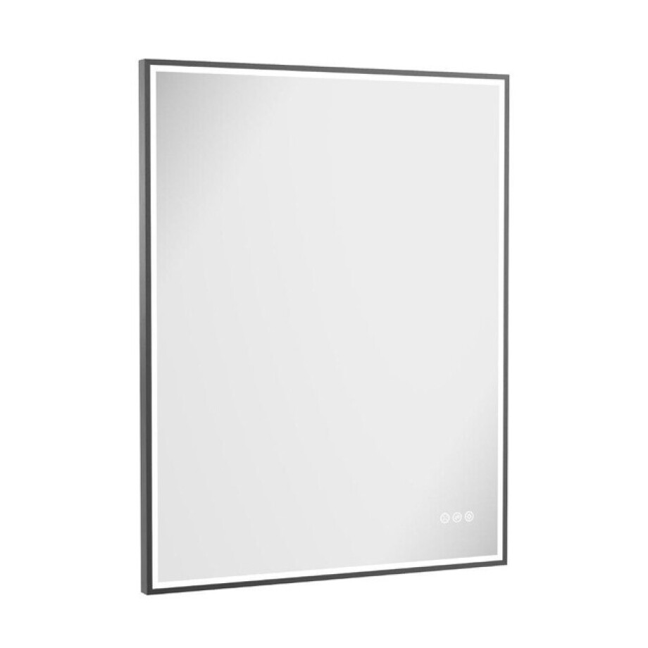 Crosswater MPRO spiegel met verlichting - 90x70cm - LED - verticaal/horizontaal - geborsteld slate (gunmetal) MP7090T afbeelding 1