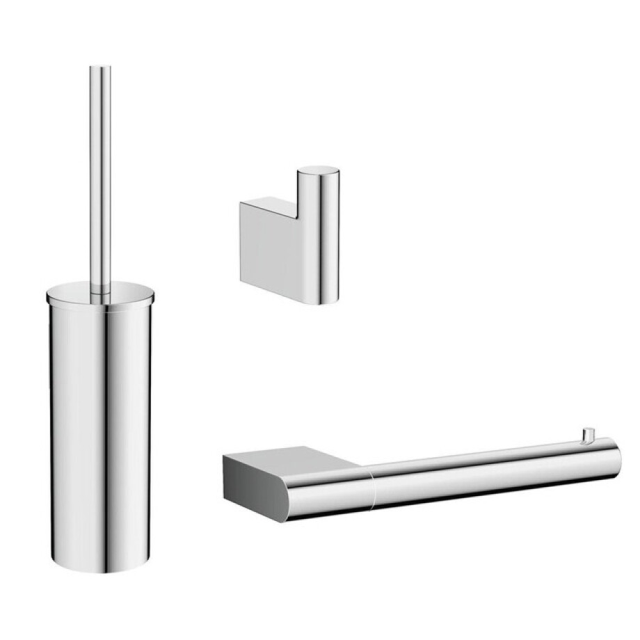 Crosswater MPRO toiletset - toiletborstelhouder - handdoekhaak - wcrolhouder - chroom SW916785 / SW916787 / SW916788 afbeelding 1