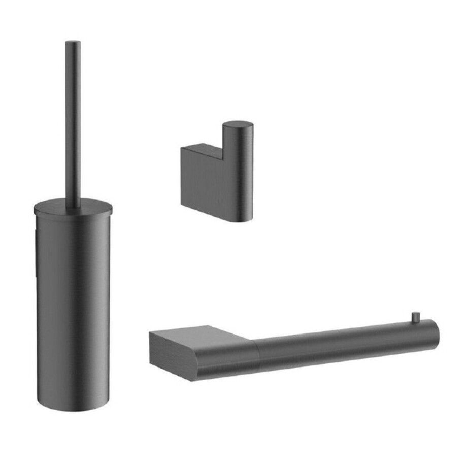 Crosswater MPRO toiletset - toiletborstelhouder - handdoekhaak - wcrolhouder - gunmetal SW928074 / SW928112 / SW928226 Crosswater MPRO toiletset - toiletborstelhouder - handdoekhaak - wcrolhouder - gunmetal SW928074 / SW928112 / SW928226 afbeelding 1