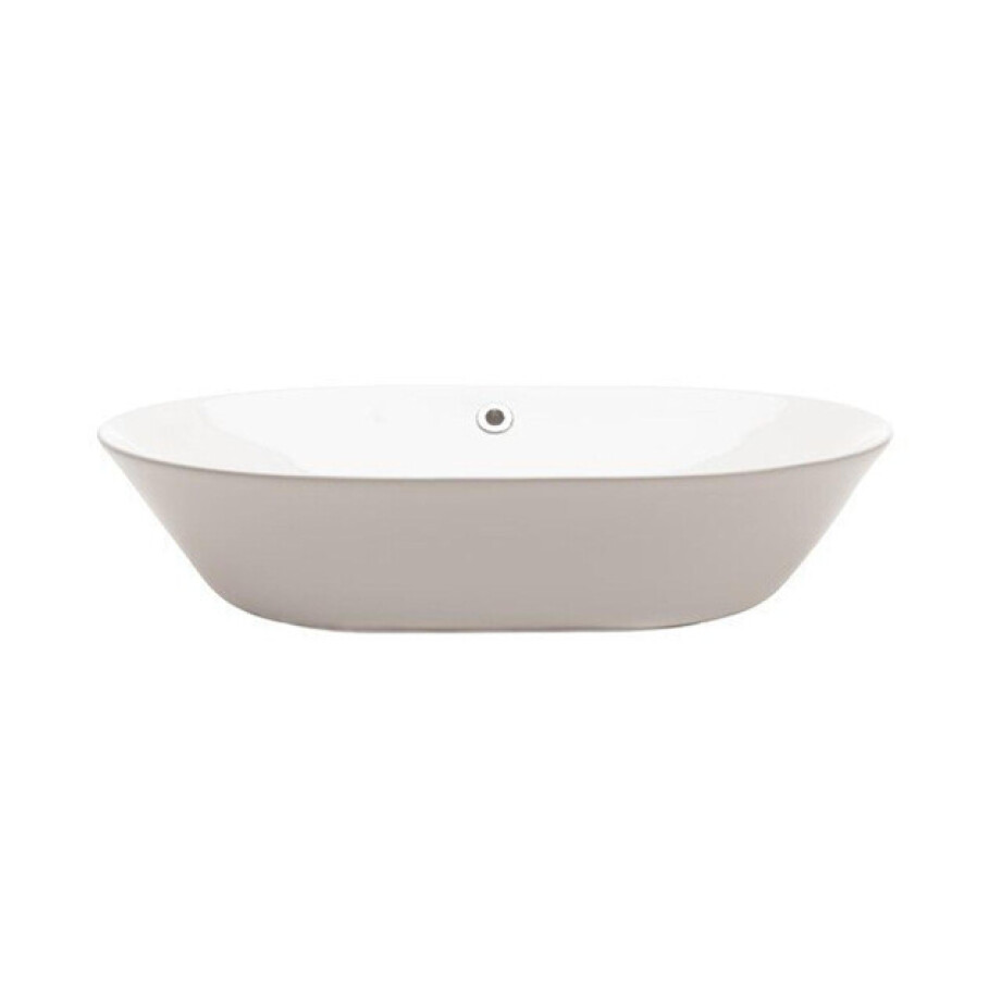 Crosswater Navarre opbouw waskom rond 59x42x14cm met overloop gat porselein wit CT4038SCW afbeelding 1