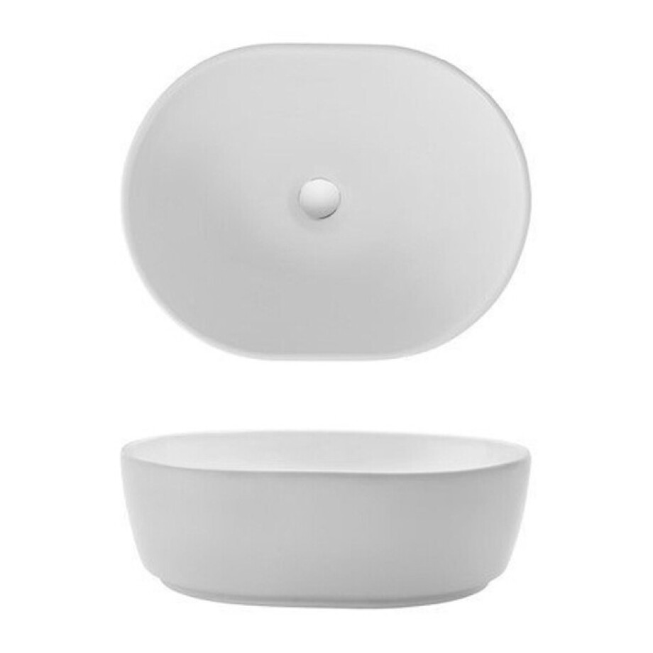 Crosswater Pearl waskom 45x35x15.8cm zonder kraangat zonder overloop wit CT05823UCW afbeelding 1