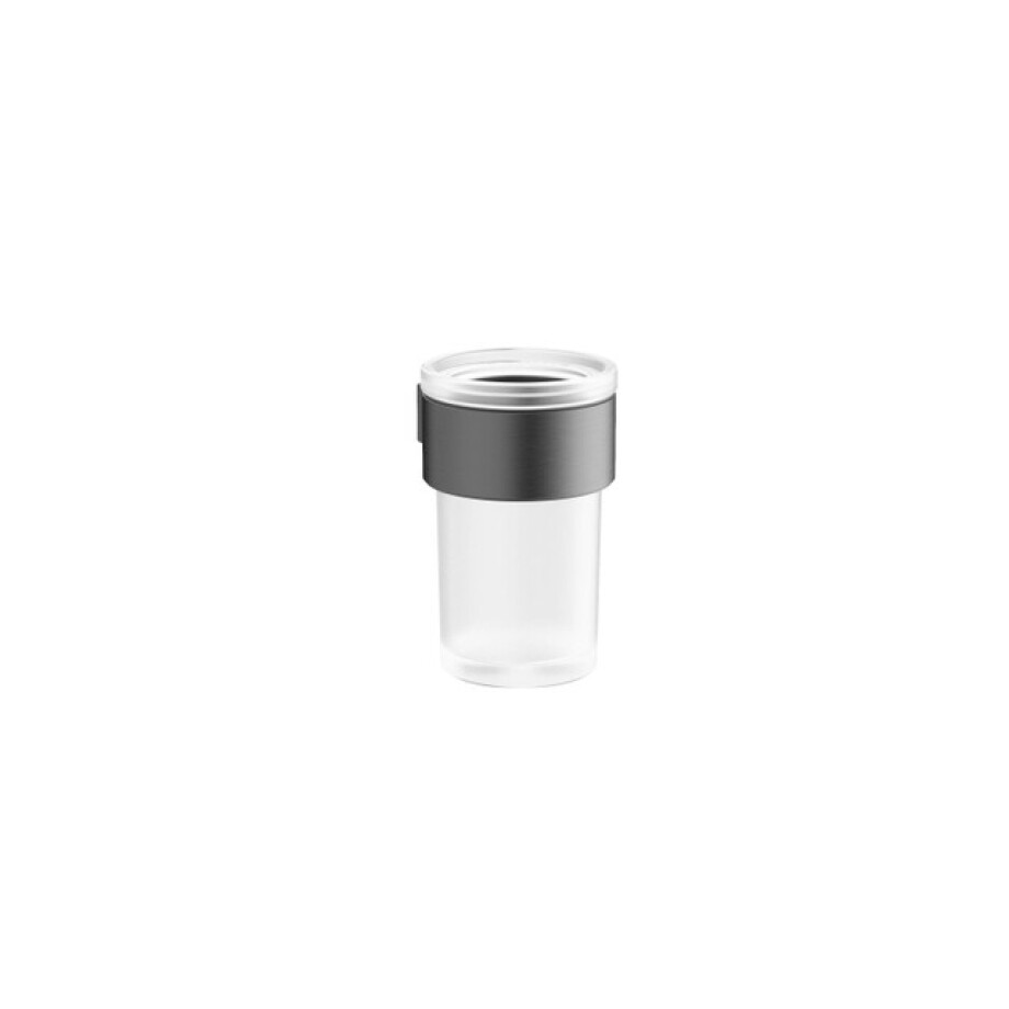 Crosswater Velo Bekerhouder - 11x8.4x6.9cm - met beker - leisteen VE003T afbeelding 1