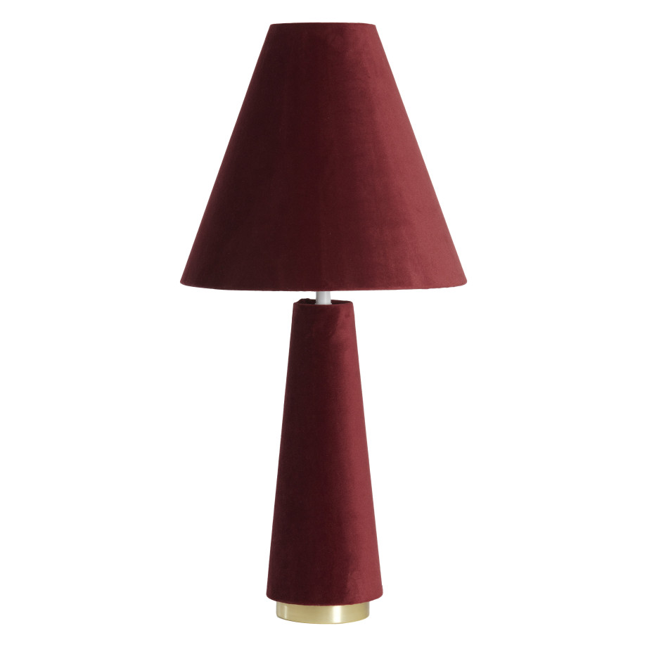 Light & Living Tafellamp 'Devia' Velvet, kleur Bordeaux afbeelding 1