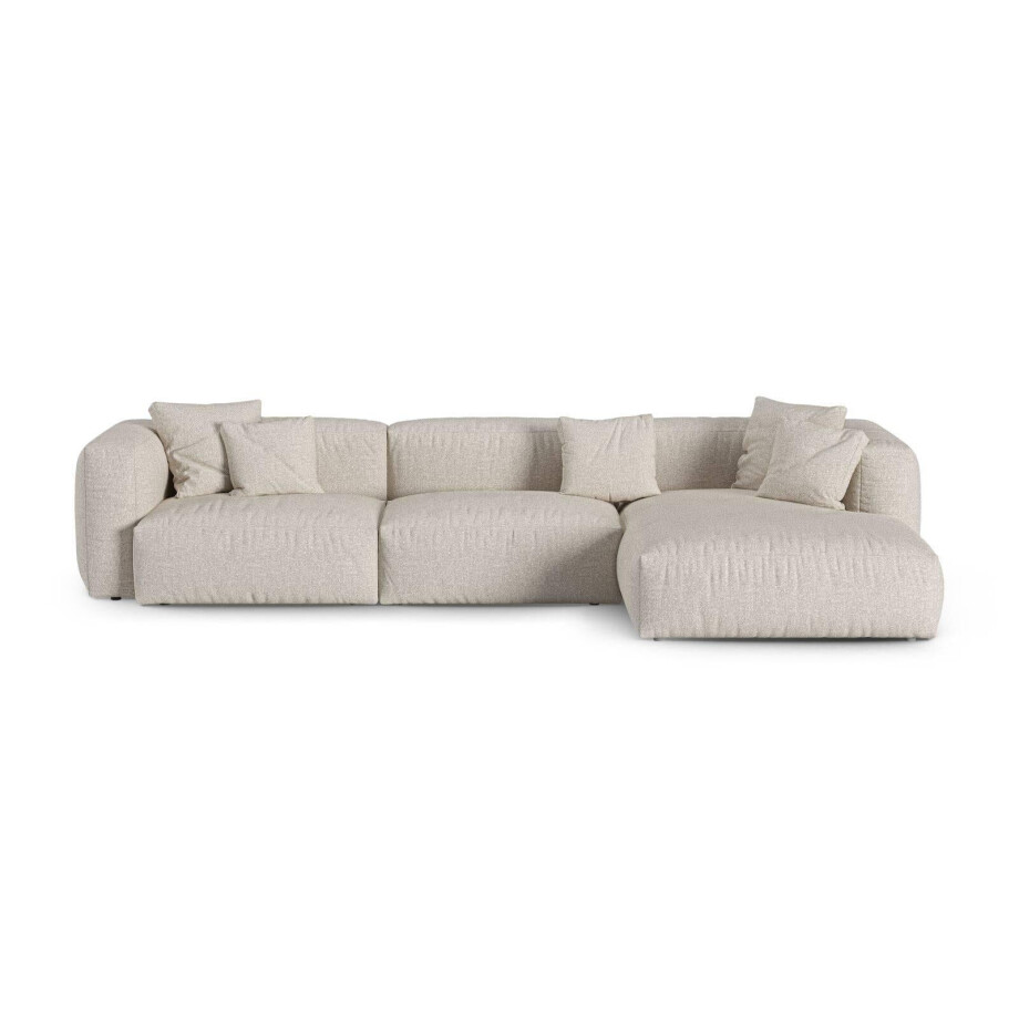 Modulaire hoekbank Martina rechts bouclé | Micadoni Home Modulaire hoekbank Martina rechts bouclé | Micadoni Home afbeelding 1