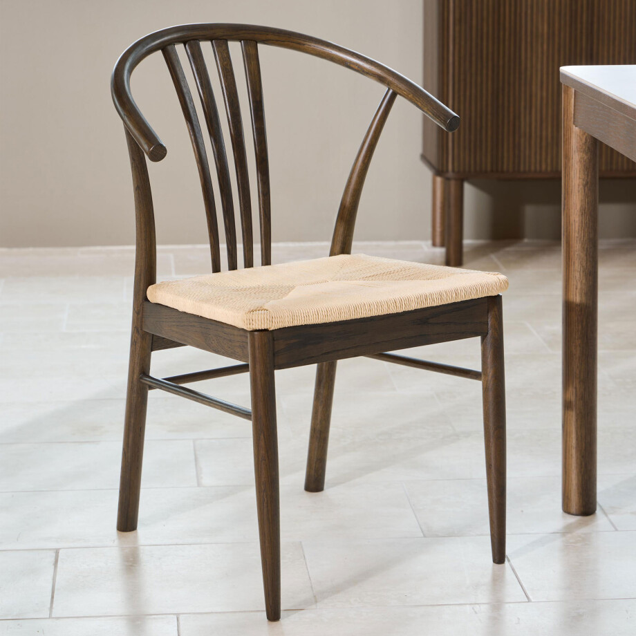 Bendt Eetkamerstoel 'Emil' Bruin Eiken Bendt Eetkamerstoel 'Emil' Bruin Eiken afbeelding 1