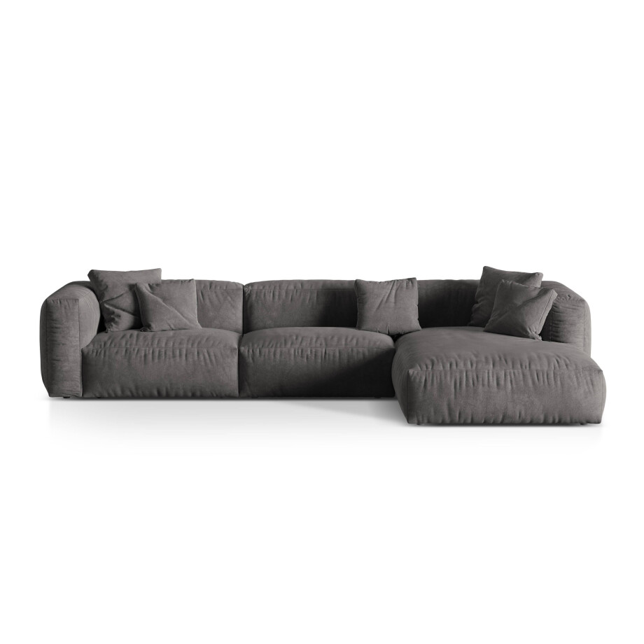 3-zits hoekbank Martina rechts velvet | Micadoni afbeelding 1
