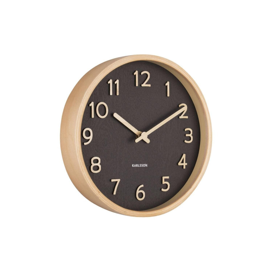 Wandklok Pure hout | KARLSSON afbeelding 1