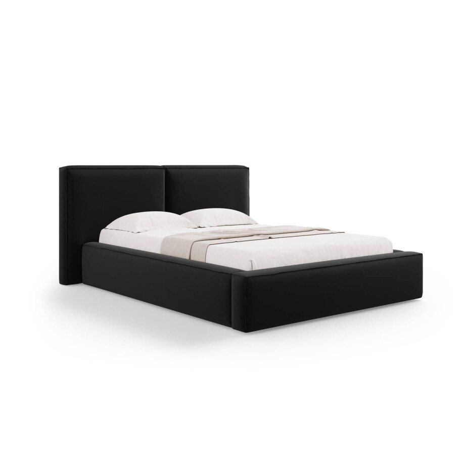 Bedframe Jodie met opbergruimte velvet 140 x 200 cm | Micadoni afbeelding 1