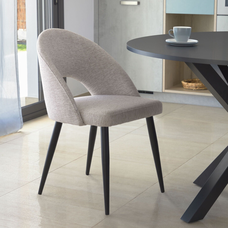 Kave Home Eetkamerstoel 'Mael' kleur Beige afbeelding 1