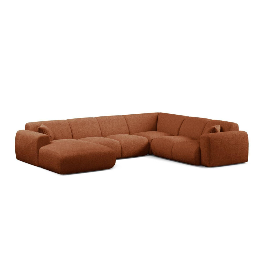Modulaire hoekbank Molino rechts bouclé | Micadoni Home Modulaire hoekbank Molino rechts bouclé | Micadoni Home afbeelding 1