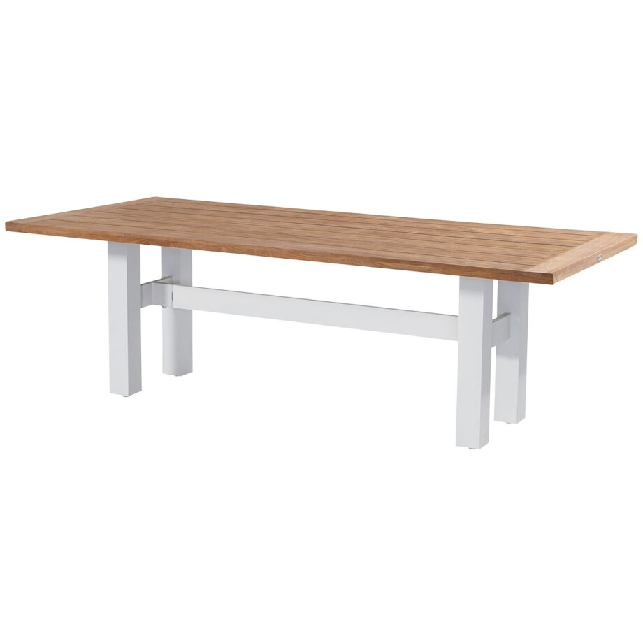 Hartman Tuintafel Yasmani Teak White 240 x 100 cm afbeelding 