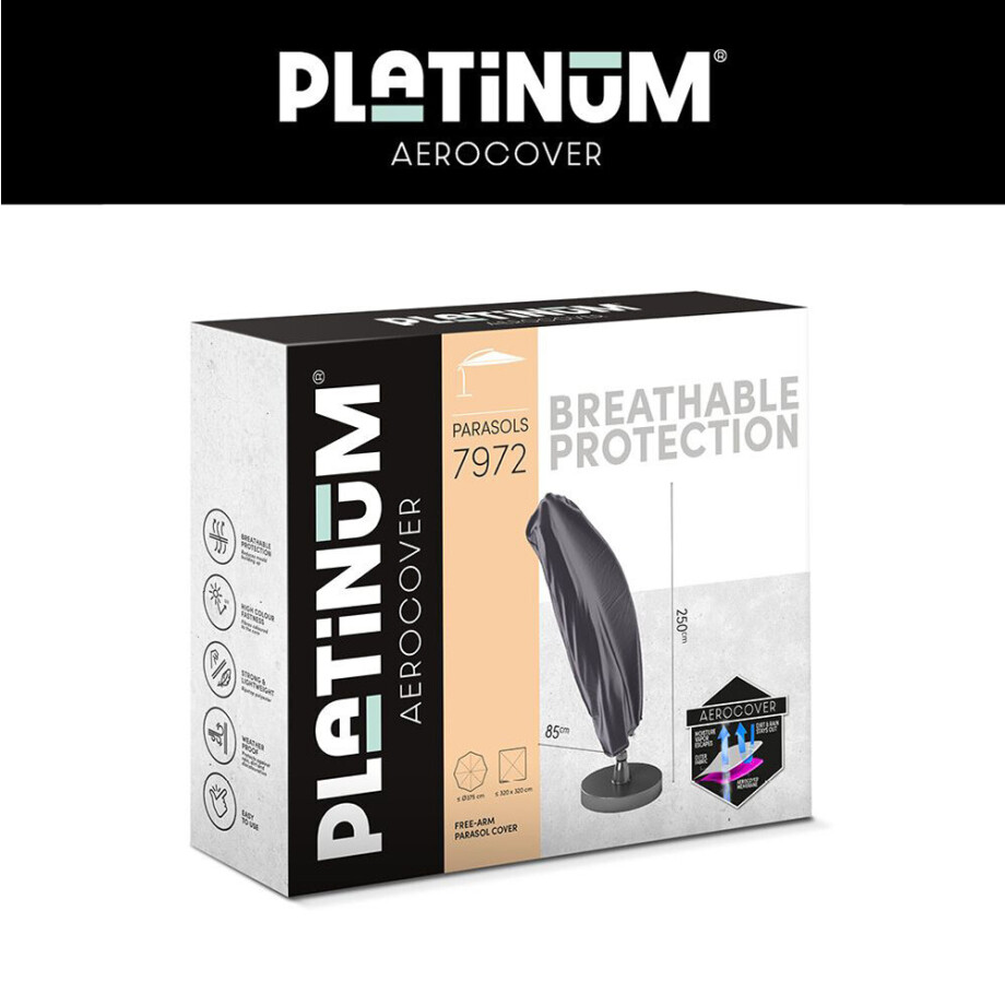 Platinum Aerocover Parasolhoes 250 x 85 cm Platinum Aerocover Parasolhoes 250 x 85 cm afbeelding 1