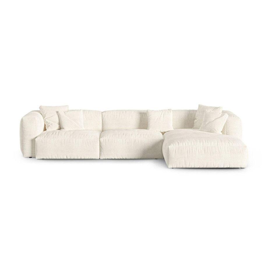 Modulaire hoekbank Martina rechts bouclé | Micadoni Home Modulaire hoekbank Martina rechts bouclé | Micadoni Home afbeelding 1