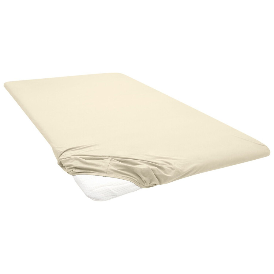 Biberna Jersey hoeslaken (Champagnekleurig, 180-200 x 200 cm) afbeelding 1
