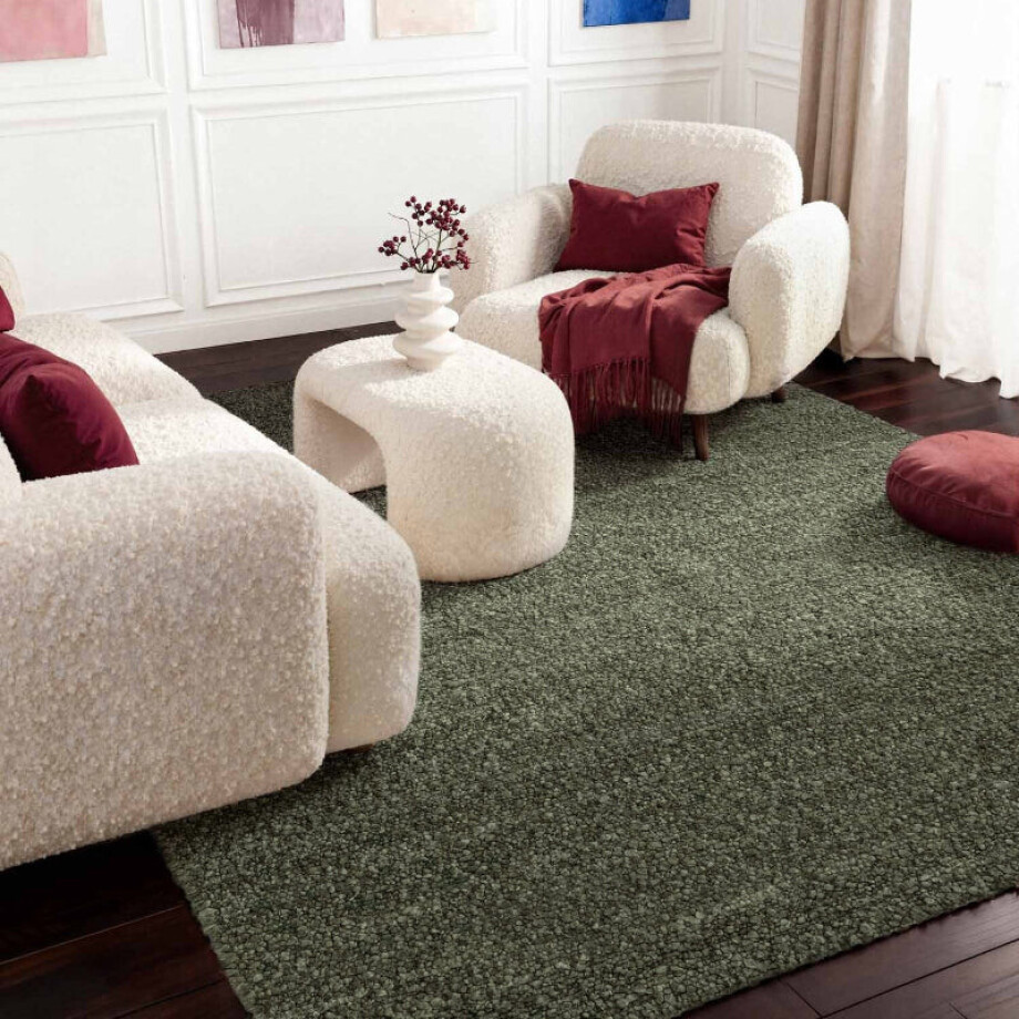 Vloerkleed Portobello Rechthoekig - Groen 290x200cm - Polyester - Dekbed-Discounter.nl afbeelding 