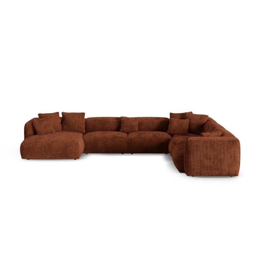 Modulaire hoekbank Martina rechts ribstof | Micadoni Home afbeelding 1