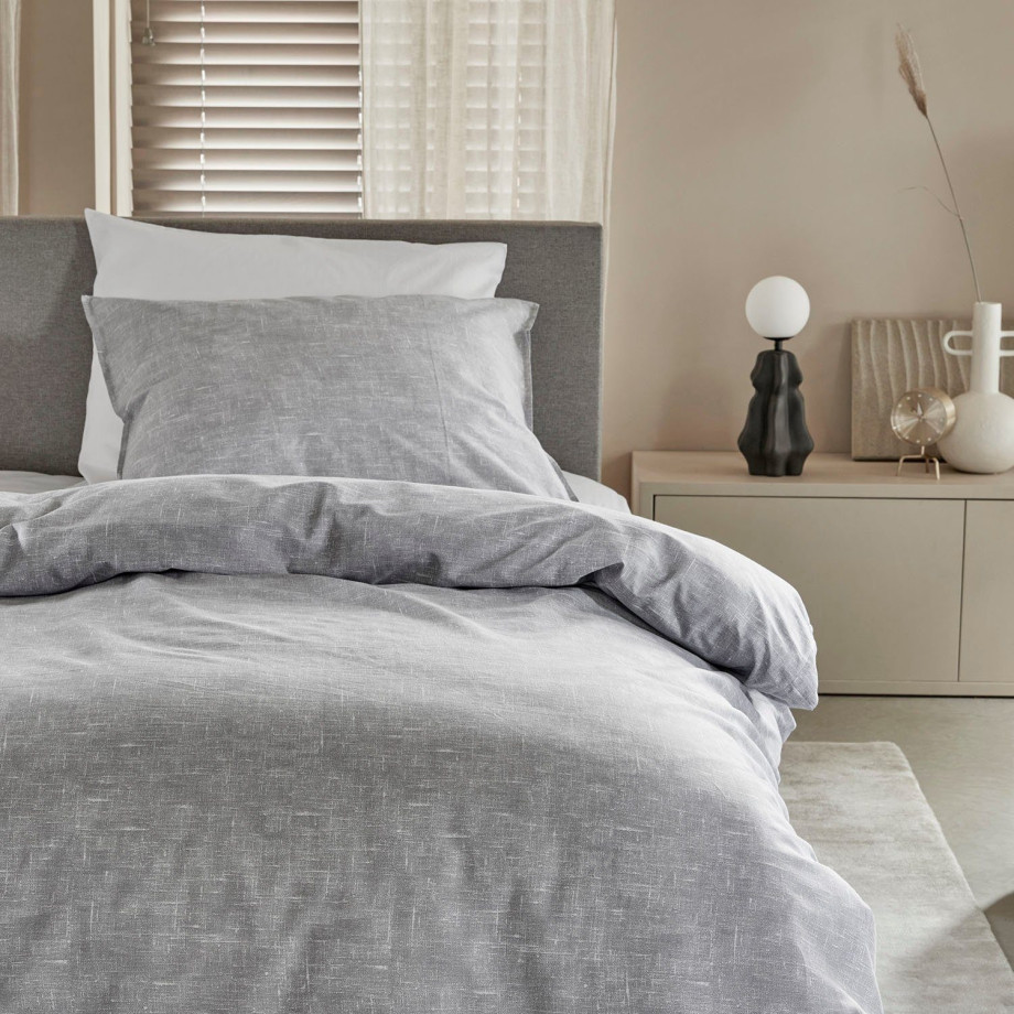 damai Beddengoed Ebba met structuur-effect in elegante kleuren, 100% katoen, met rits afbeelding 1