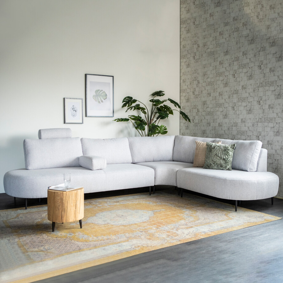 SEVN Hoekbank 'Danique' Rechts, kleur Lichtgrijs SEVN Hoekbank 'Danique' Rechts, kleur Lichtgrijs afbeelding 1