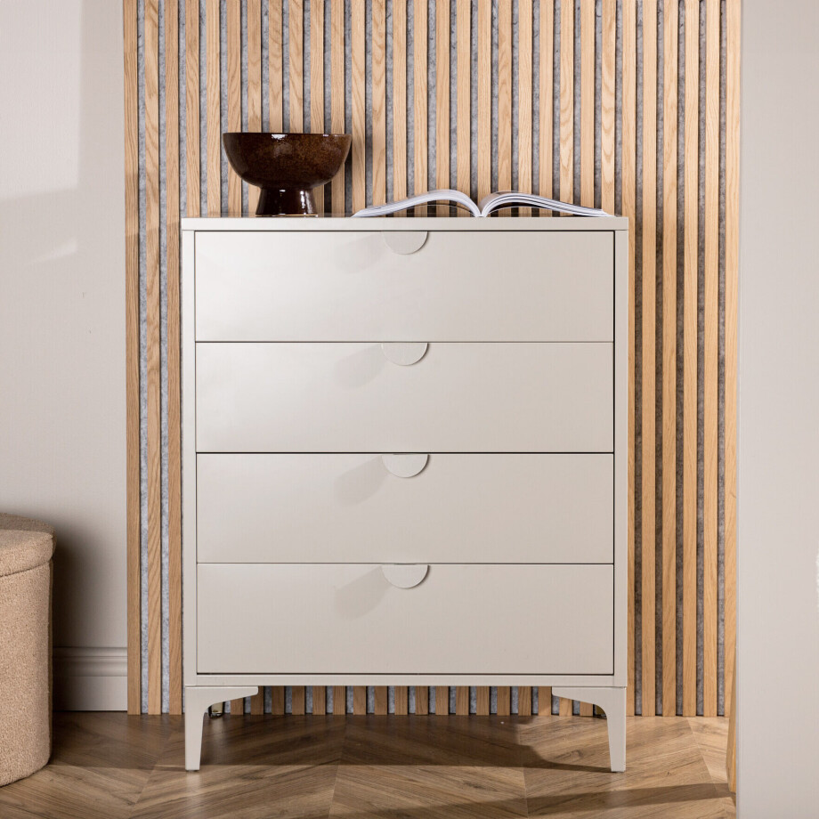 Nohr Ladekast 'Danyella' Met 4 laden, metaal, kleur Beige Nohr Ladekast 'Danyella' Met 4 laden, metaal, kleur Beige afbeelding 1