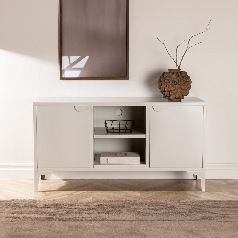 Nohr TV-meubel 'Danyella' 120cm, metaal, kleur Beige afbeelding 1