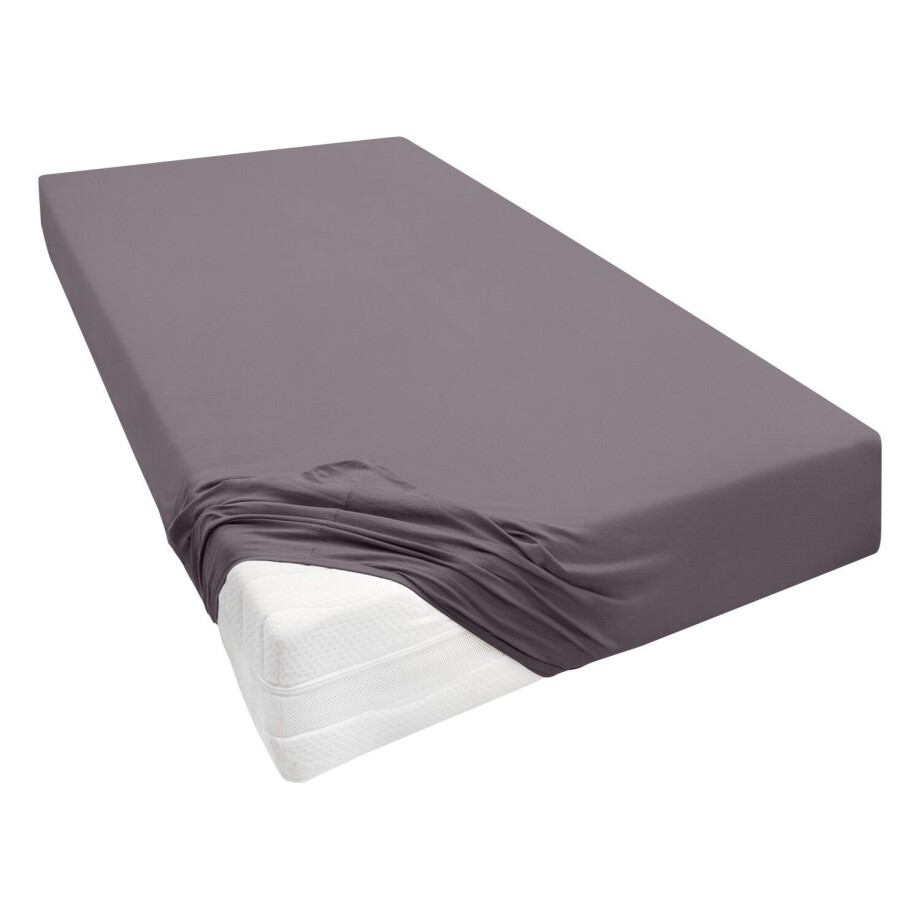 Biberna Jersey hoeslaken voor boxspringmatrassen (Donkergrijs, 90-100 x 200-220 cm) afbeelding 1